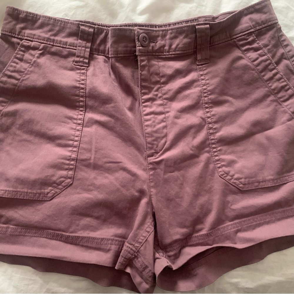 Women's Mauve Cotton Shorts